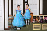 迪士尼灰姑娘公主裙迪斯尼仙蒂童裙六一儿童舞台演出服节日礼物
