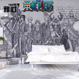 雅心 日本动漫海贼王创意个性墙纸壁纸网吧ktv定制大型壁画砖纹