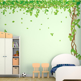 绿树绿叶绿藤照片贴相片贴大型墙贴纸客厅沙发墙卧室创意贴画清新