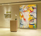 美国现代艺术家德库宁抽象咖啡办公室酒店家居超大尺寸大幅装饰画