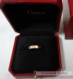 代购二手Cartier卡地亚/Love系列戒指 窄版单钻 18k玫瑰金 正品