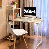 简约电脑桌台式桌家用现代书桌带书架办公桌简易桌子简约写字台