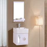 pvc小户型浴室柜卫浴柜迷你小卫生间简欧式吊柜镜柜洗手盆组合
