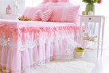韩式全棉公主蕾丝床裙床罩单件纯棉床套1.5m1.8米可配四件套夏季