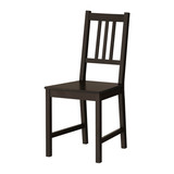 IKEA南京皇冠正品宜家家居代购斯第芬餐厅餐椅简约实木椅子黑褐色