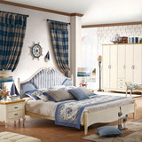 实木床1.8米双人床北欧宜家风格乡村单人床软靠床卧室婚床布艺床