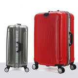 铝框锁扣拉杆箱25寸镜面学生出国超大号硬行李箱万向轮30寸女旅游