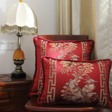中式古典沙发抱枕靠垫 欧式奢华靠枕腰枕红木布艺靠垫套含芯大