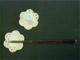 日本直送zakka 作家手作 花型豆皿 筷架