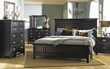 包邮定制美式乡村新古典实木床黑色现代简约双人床卧室床头柜