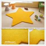 特价个性创意星星地毯儿童卡通卧室床边玄关异形不规则黄色五角星