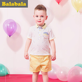 巴拉巴拉男童套装小童宝宝童装2016夏装新款儿童短袖短裤休闲两件