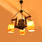 中式复古树脂吊灯美式乡村个性创意仿古咖啡厅书房酒吧灯工程灯具