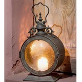创意铁艺玻璃烛台 仿古金属蜡烛台 复古情趣风灯摆件餐桌装饰品