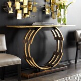 慕妃高端定制家具美式欧式新古典实木边桌玄关桌沙发背桌HC142