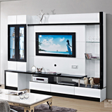 简约现代电视背景柜 电视组合柜 影视墙液晶电视柜酒柜组合2.60米