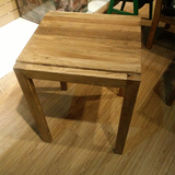 漫咖啡桌椅 餐桌整装老榆木门板家具实木两人方桌定制特价促销