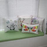 定做 高密度海绵实木沙发垫卡座坐垫飘窗垫窗台换鞋凳垫子 浅绿色