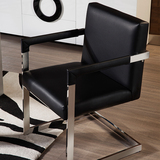 不锈钢餐椅现代简约书椅子 带扶手靠背椅 时尚创意单人椅 办公椅