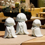 大千家居饰品 客厅办公桌装饰品陶瓷人物小摆件摆设 创意乌龙和尚