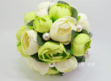 新娘手捧花（白绿色）