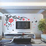 创意亚克力3d立体墙贴纸自粘房间客厅影视电视背景墙壁装饰品贴画