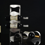 欧式现代拉丝不锈钢壁挂红酒架子 金属葡萄酒架酒瓶架吧台展示架