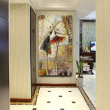 手绘油画抽象人物舞蹈芭蕾舞欧式现代客厅卧室玄关竖装饰壁画单幅