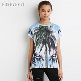 大减价 F21热带棕榈树宽松短袖T恤 FOREVER21女装