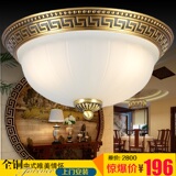 全铜中式客厅卧室吸顶灯美式简约玄关阳台铜吸顶灯欧式后现代铜灯