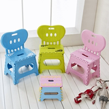 瀛欣加厚折叠凳子靠背塑料便携式家用椅子户外创意小板凳成人儿童