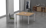 洽谈桌椅钢木正方形会议桌培训桌简易开会桌休闲