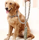 加长金毛的狗链大型牵引犬绳包邮不锈钢耐用阿拉斯加德牧狗粗铁链