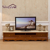 客厅家具 古典欧式天然石大理石台面电视柜  红棕色实木雕花地柜