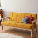 日式简易新款小型布艺沙发简约现代实木扶手单人双人三人组合沙发