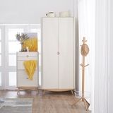 斯品家居卧室简约现代白蜡木储物衣柜立柜 2门对开门实木组装家具