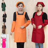 厨房围裙包邮时尚韩版成人超市餐馆酒店咖啡家政服务工作围裙定制