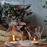 BAO ZAKKA 杂货 创意玻璃烛台 圣诞新年婚庆烛台装饰  烛光晚餐