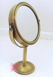 欧式古典台镜子 金属复古 古铜色化妆梳妆镜 小台式双面镜 台镜