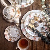 royal 创意英国骨瓷英式下午茶复古田园陶瓷咖啡杯碟咖啡茶壶套装