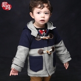 宝宝呢子外套儿童韩版开衫1-3岁婴儿加厚童装0男童秋冬装保暖上衣