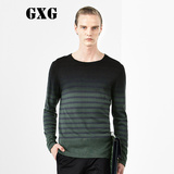 [特惠]GXG男装秋装新款 男士修身毛衣时尚休闲针织衫简约圆领毛衫