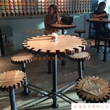 创意咖啡厅西餐厅实木桌椅甜品店奶茶店茶餐厅组合桌椅水曲柳定制