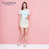 Teenie Weenie小熊专柜正品女装夏季印花休闲裙裤TTTH52655B