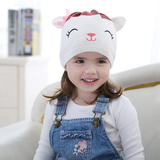 婴儿帽子韩版6-12个月女宝宝毛线帽春秋冬季1-3岁女童保暖针织帽