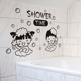 可爱儿童创意浴室移门卫生间装饰洗澡小贴纸防水可移除表情墙贴画