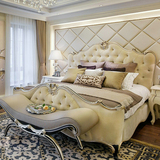 新古典床高档大床欧式床实木布艺双人床1.8米双人床样板房别墅床