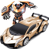 变形车金刚玩具大黄蜂机器人遥控变形汽车人金刚4充电男孩玩具车