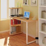 骁骑 简约书桌带书架组合卧室电脑桌 时尚台式桌家用现代办公桌子