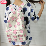 日系原宿软妹双肩包包女韩国中学生可爱书包韩版帆布甜美粉色背包
